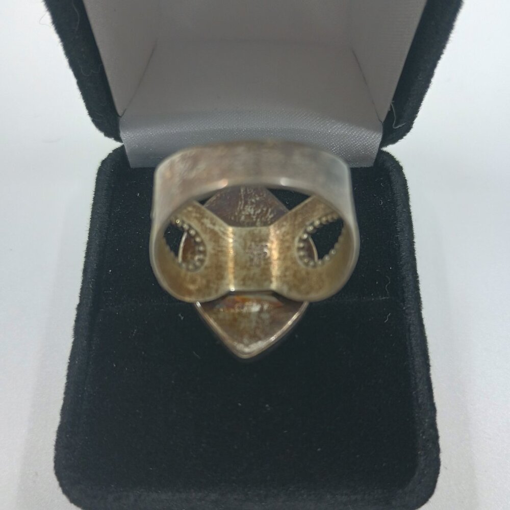 Vintage Jay King Sterling Silver Agate Ring.Size 10 - Picture 3 of 5